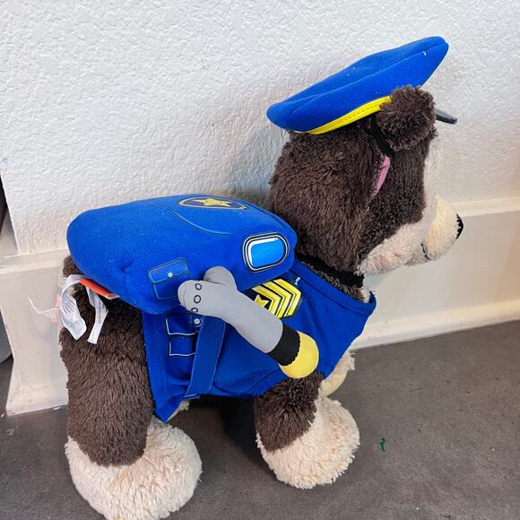 Build a Bear BAB Paw Patrol Chase cop pup stuffy gender neutral medium size - Picture 4 of 8